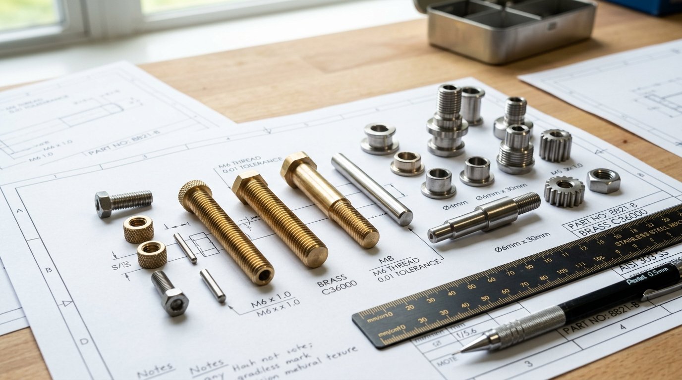 Precision Turned Components 1mm to 25mm and custom sizes on Blueprint